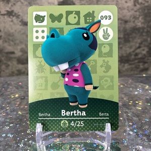 Bertha #093 Animal Crossing Amiibo Card